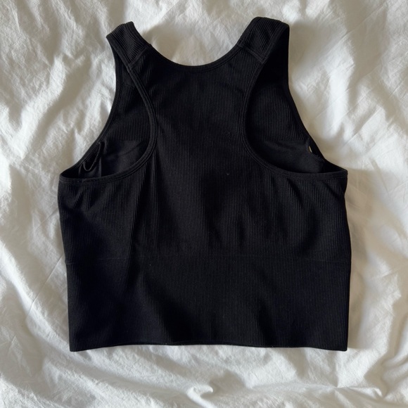 Black Sports Bra Ribbed Tank - Picture 4 of 5